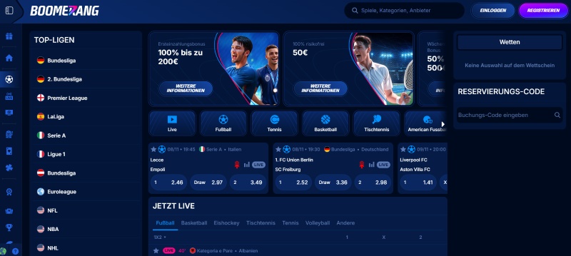 Boomerangbet Wettanbieter ohne OASIS