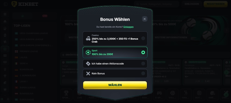 Wettbonus ohne OASIS sichern