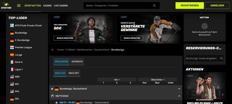 Sportuna Sportwettenanbieter ohne Sperrdatei